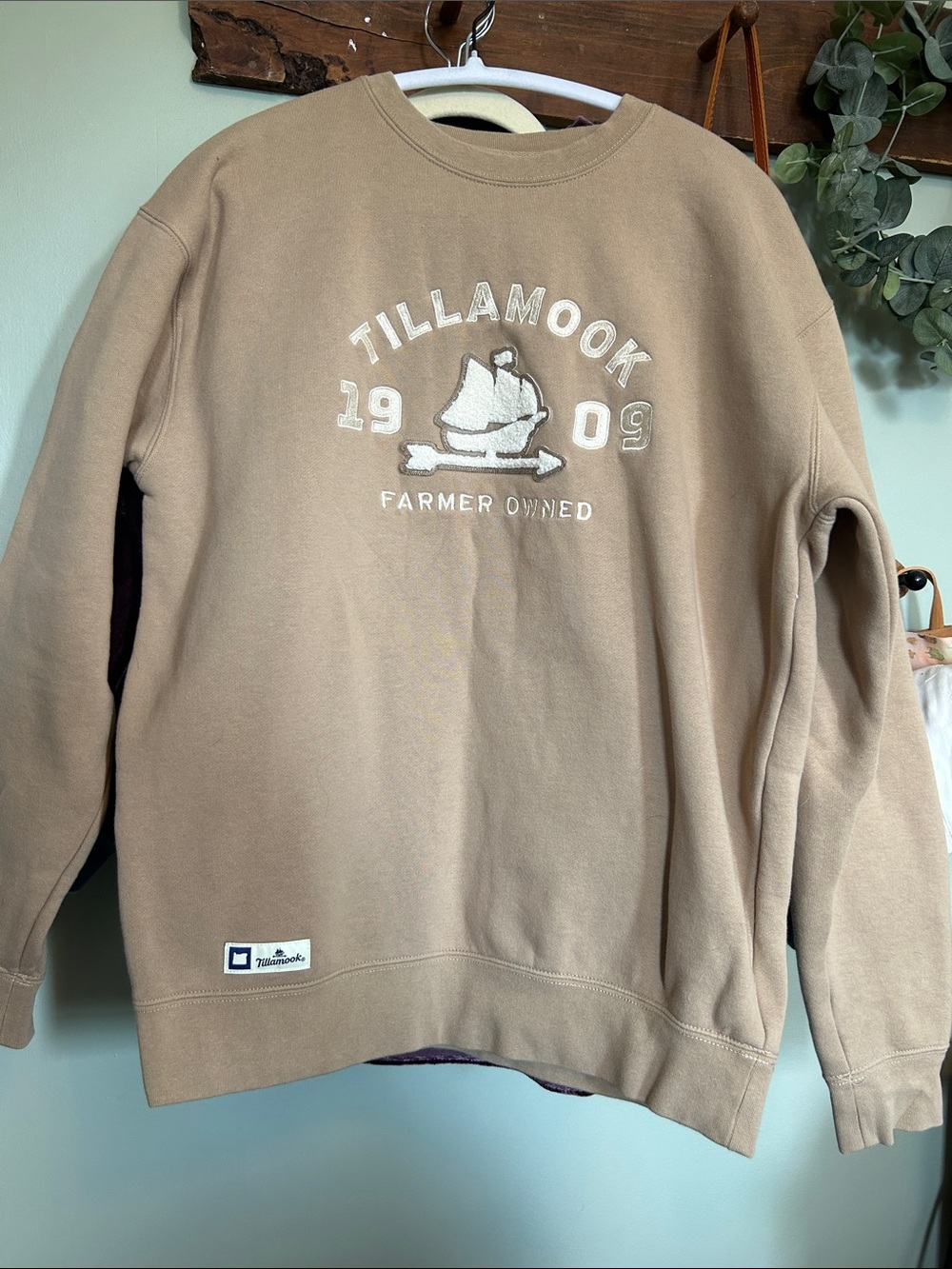 Tillamook Tan Crewneck Sweatshirt - Farmer Owned